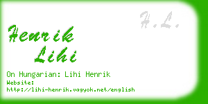 henrik lihi business card
